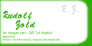 rudolf zold business card